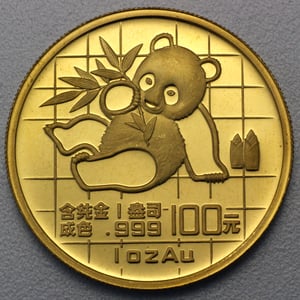 Goldmünze 1oz "Panda" 1989 (China) - Hauptansicht