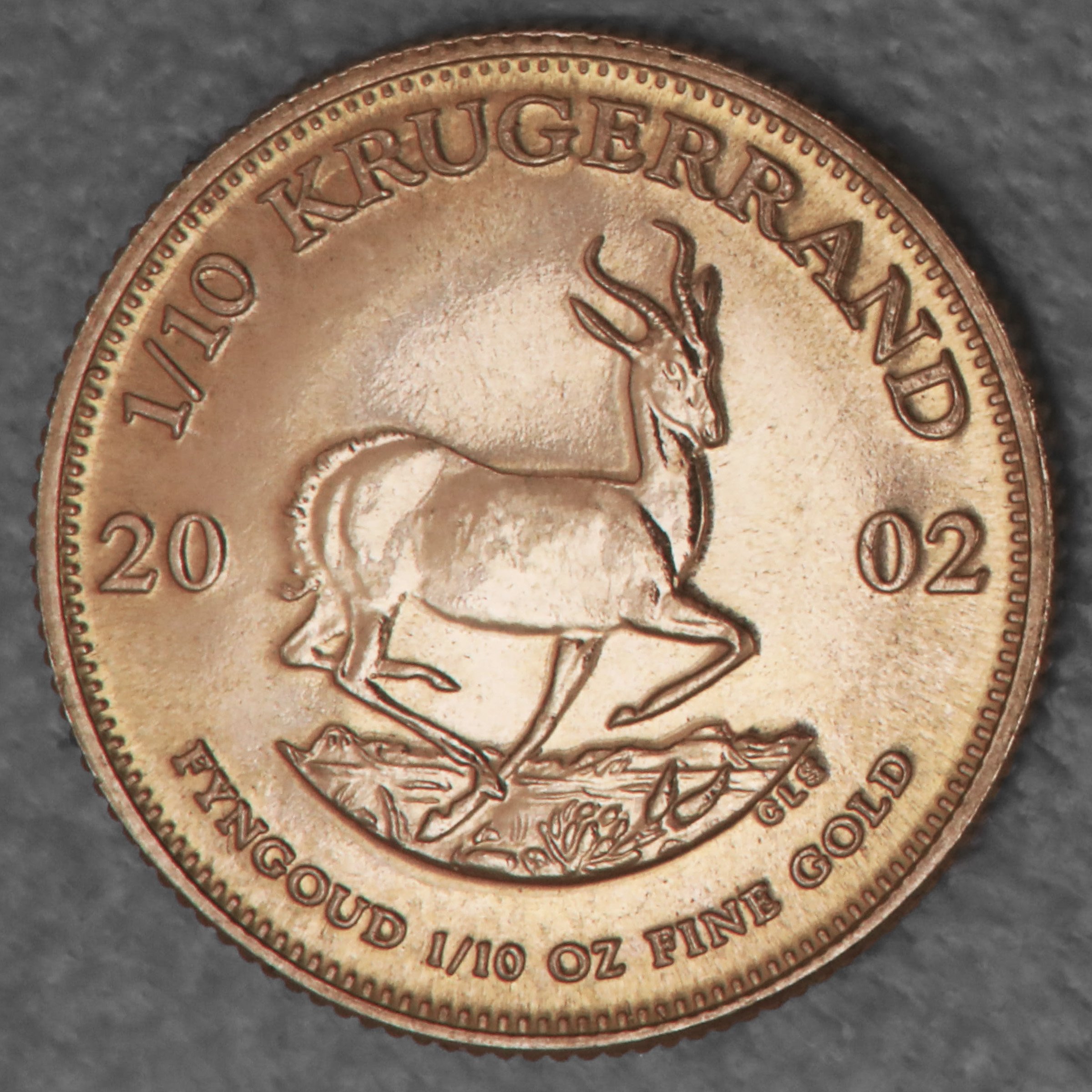 Goldmünze 1/10oz "Krügerrand" 2002 (Südafrika) - Hauptansicht