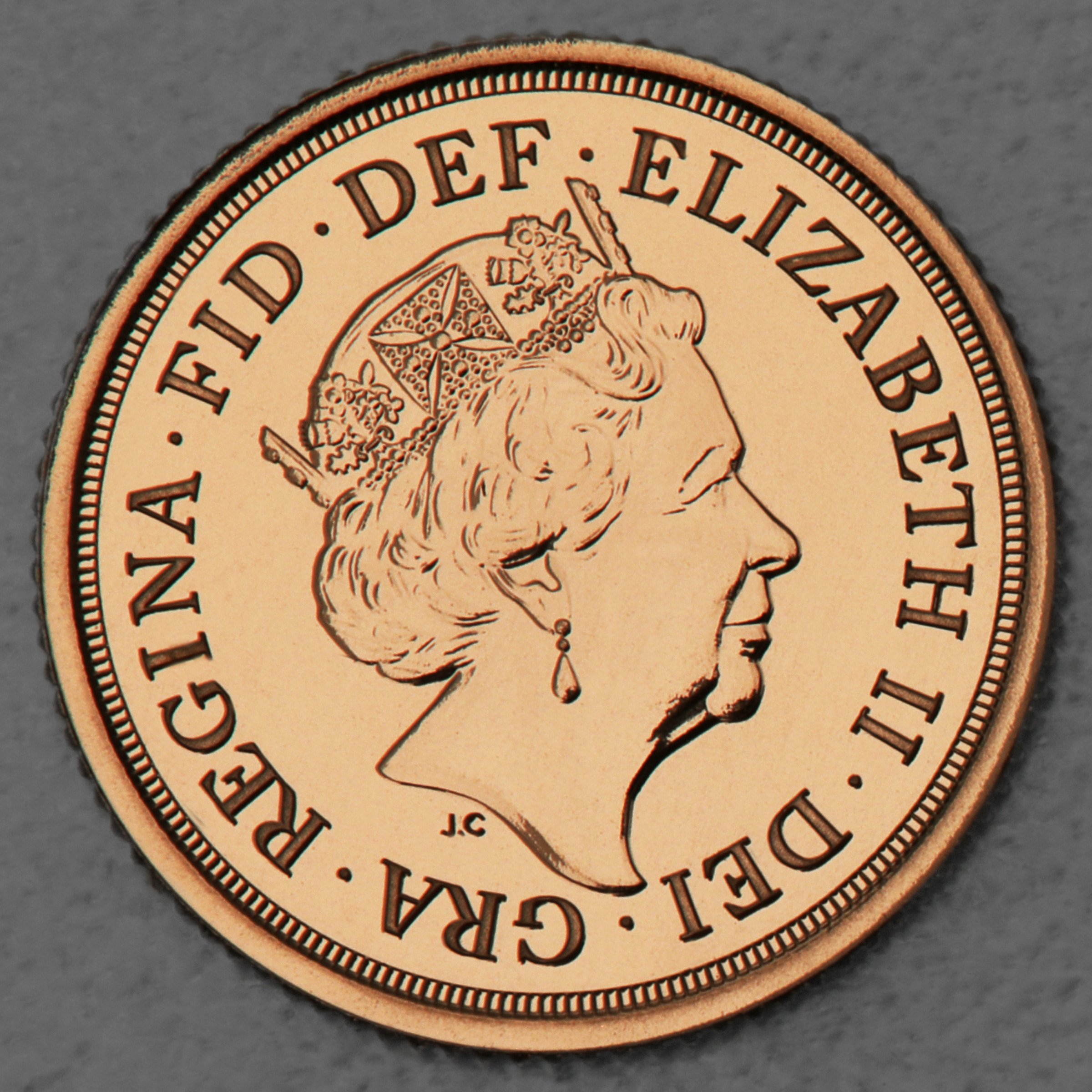 Goldmünze 1/2 Sovereign "Elizabeth II." 2022 70. Jahrestag der Thronbesteigung (Großbritannien) - Detailansicht 1