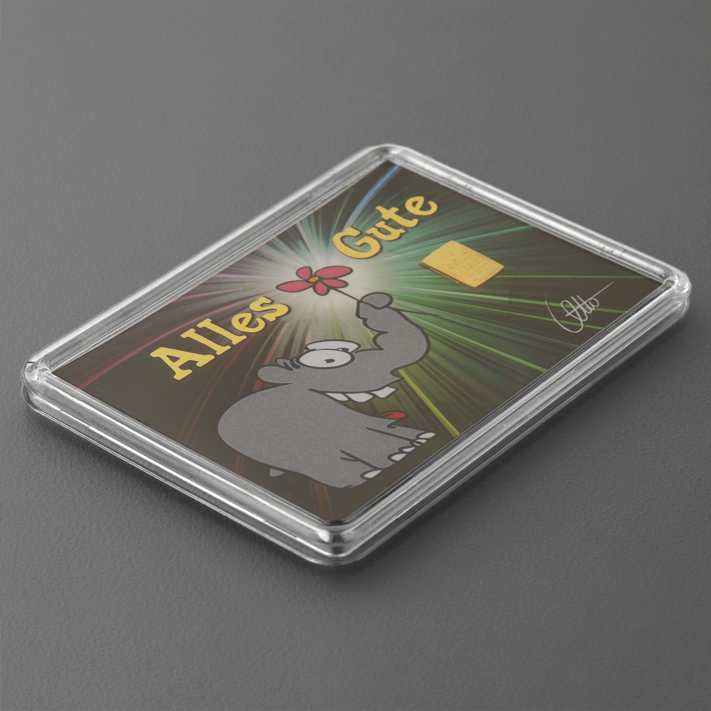 Goldbarren 1g "Ottifant - Alles Gute" (Motivbox) - Detailansicht 2