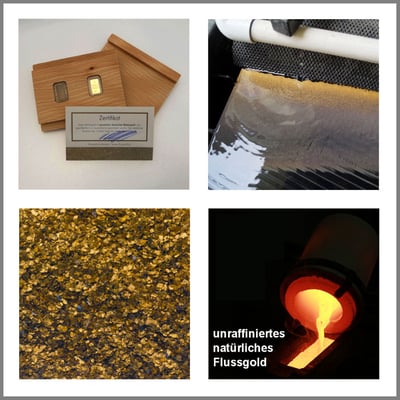 Rheingold-Set "Naturgoldflitter + Flussgoldbarren" - Miniaturansicht 7