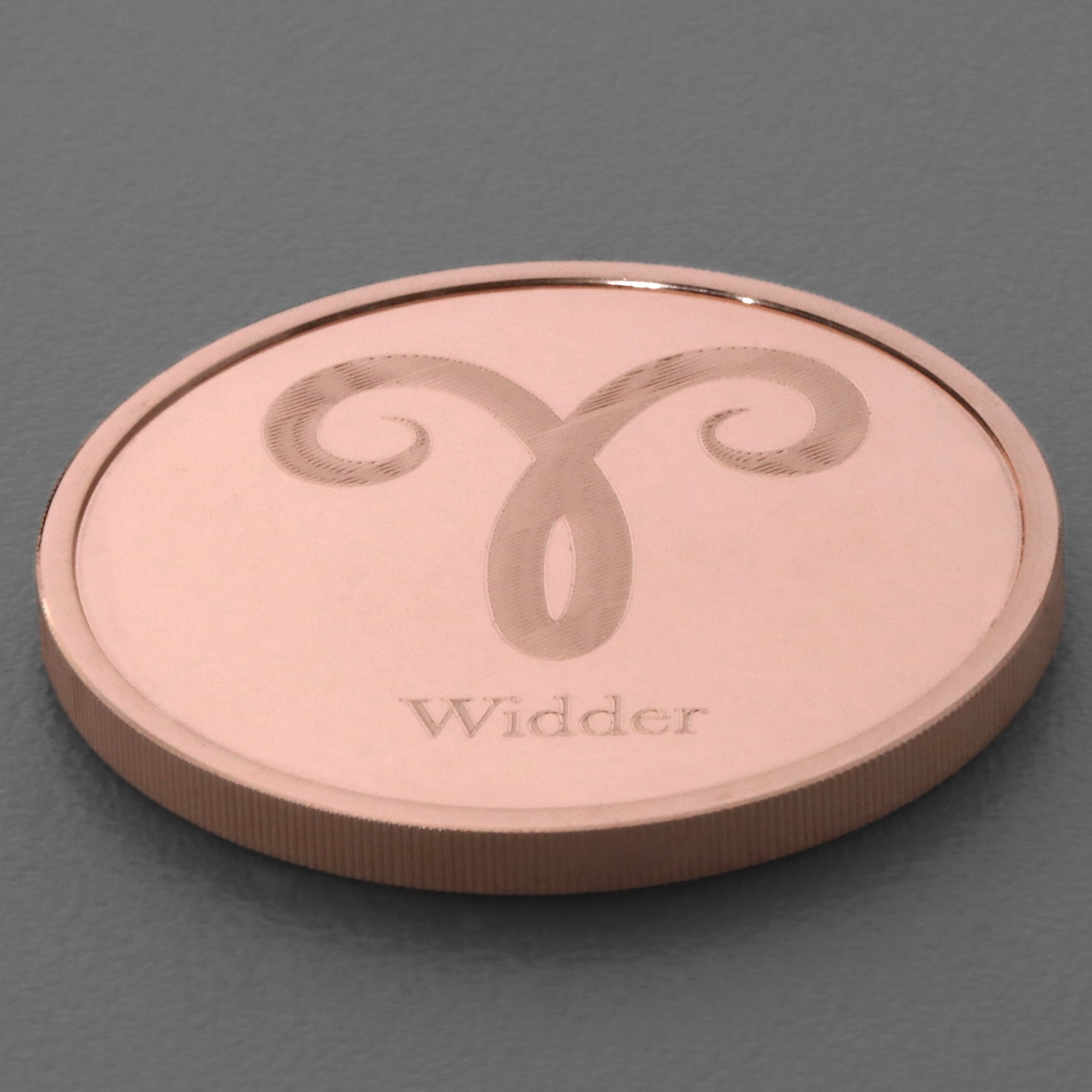 Kupfermedaille "Sternzeichen Widder" Gravurmedaille - Detailansicht 2