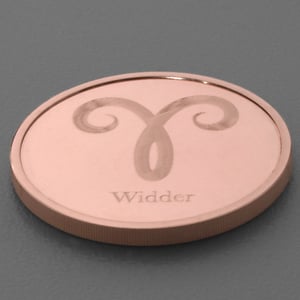 Kupfermedaille "Sternzeichen Widder" Gravurmedaille - Miniaturansicht 3