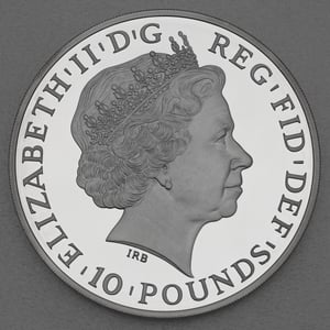 Silbermünze 5oz "Pferd" 2014 (PP) Lunar – Year of the Horse (Großbritannien) - Miniaturansicht 2
