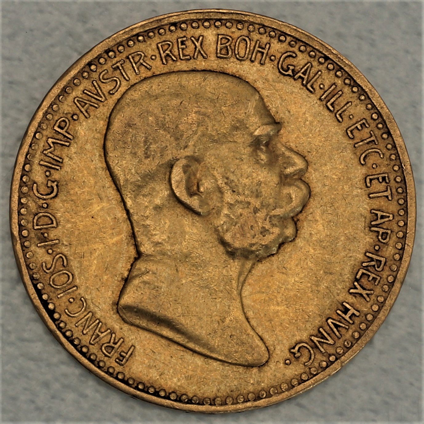 Goldmünze 10 Kronen "Franz Joseph" 1908 (Österreich) - Hauptansicht