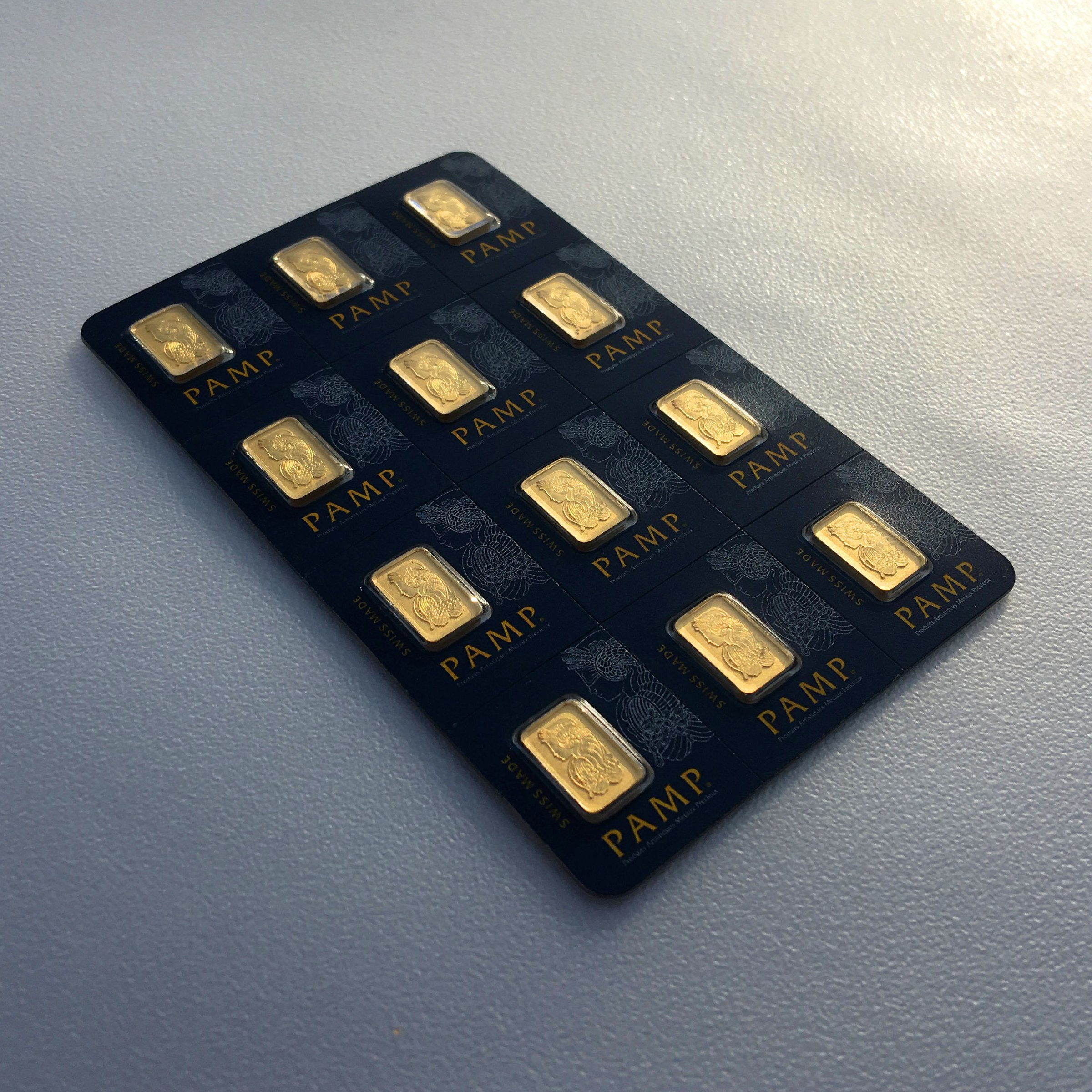 Goldbarren "Multigram" (12x 1g Gold) PAMP - Detailansicht 2