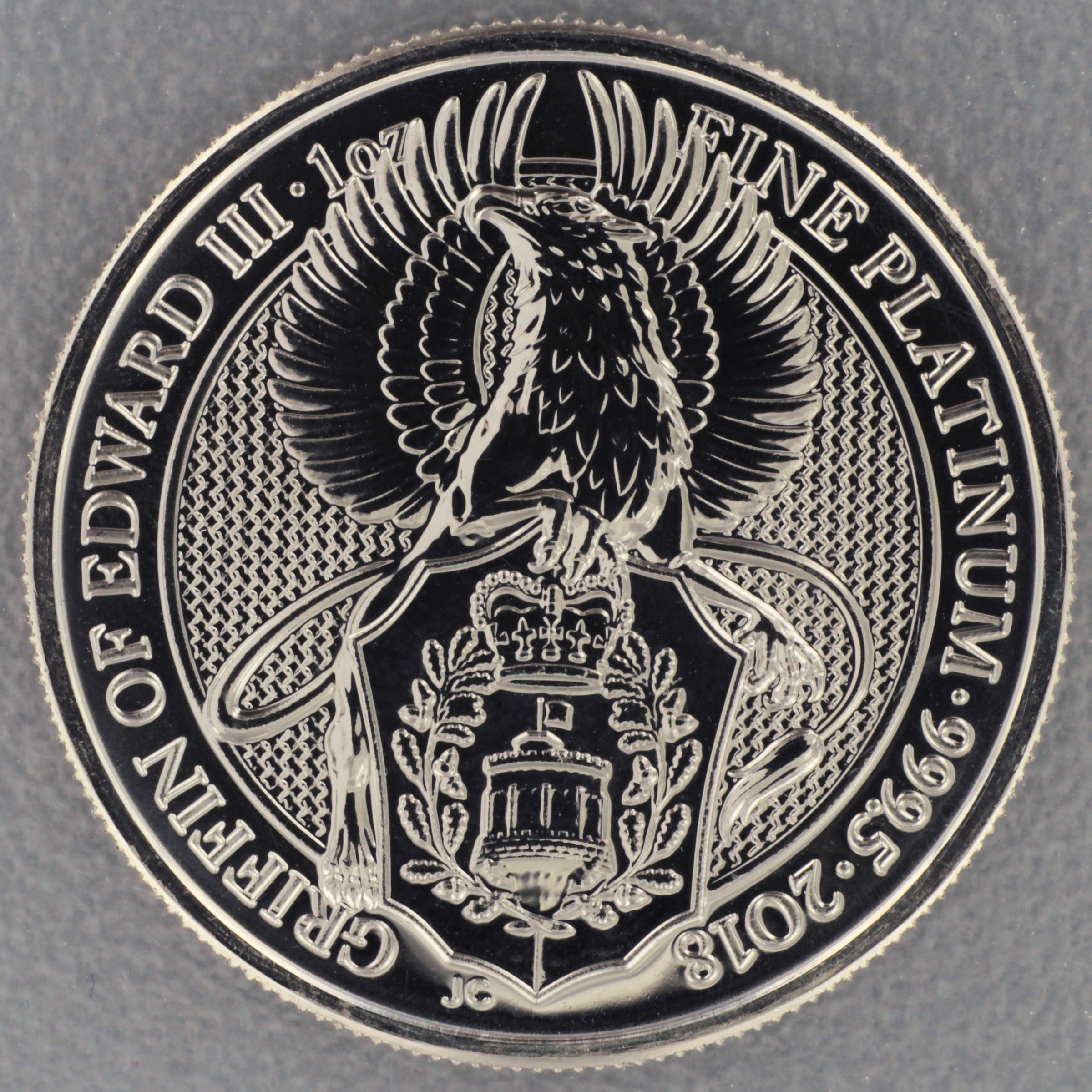 Platinmünze 1oz "Griffin of Edward III." 2018 The Queen s Beasts (Großbritannien) - Hauptansicht