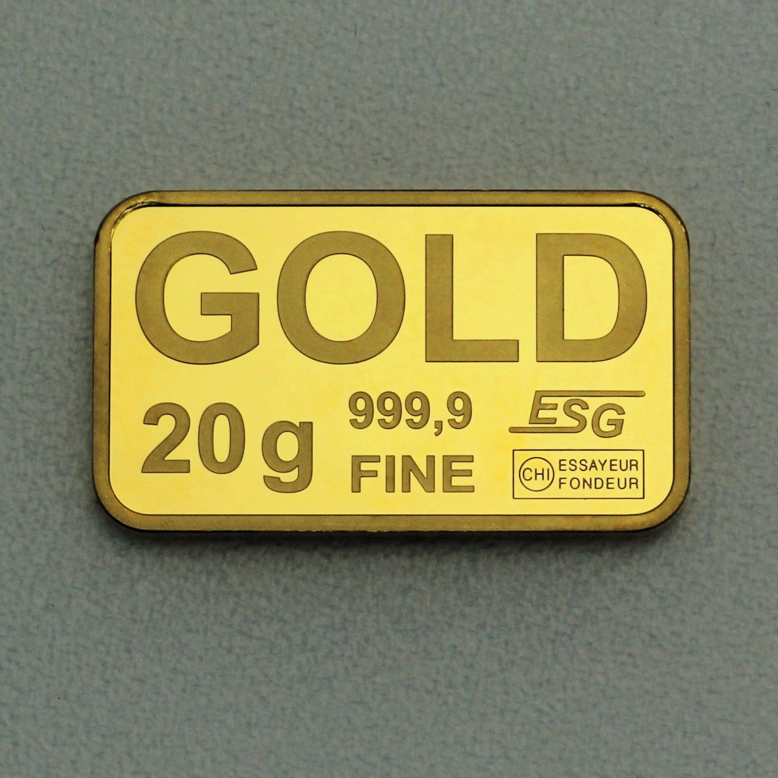 Goldbarren 20g Feingoldbarren (Querformat) - Hauptansicht
