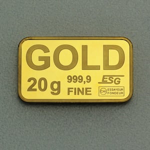 Goldbarren 20g Feingoldbarren (Querformat) - Hauptansicht