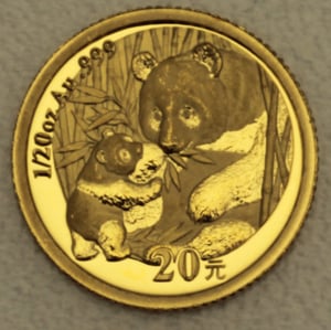 Goldmünze 1/20oz "Panda" 2005 (China) - Hauptansicht