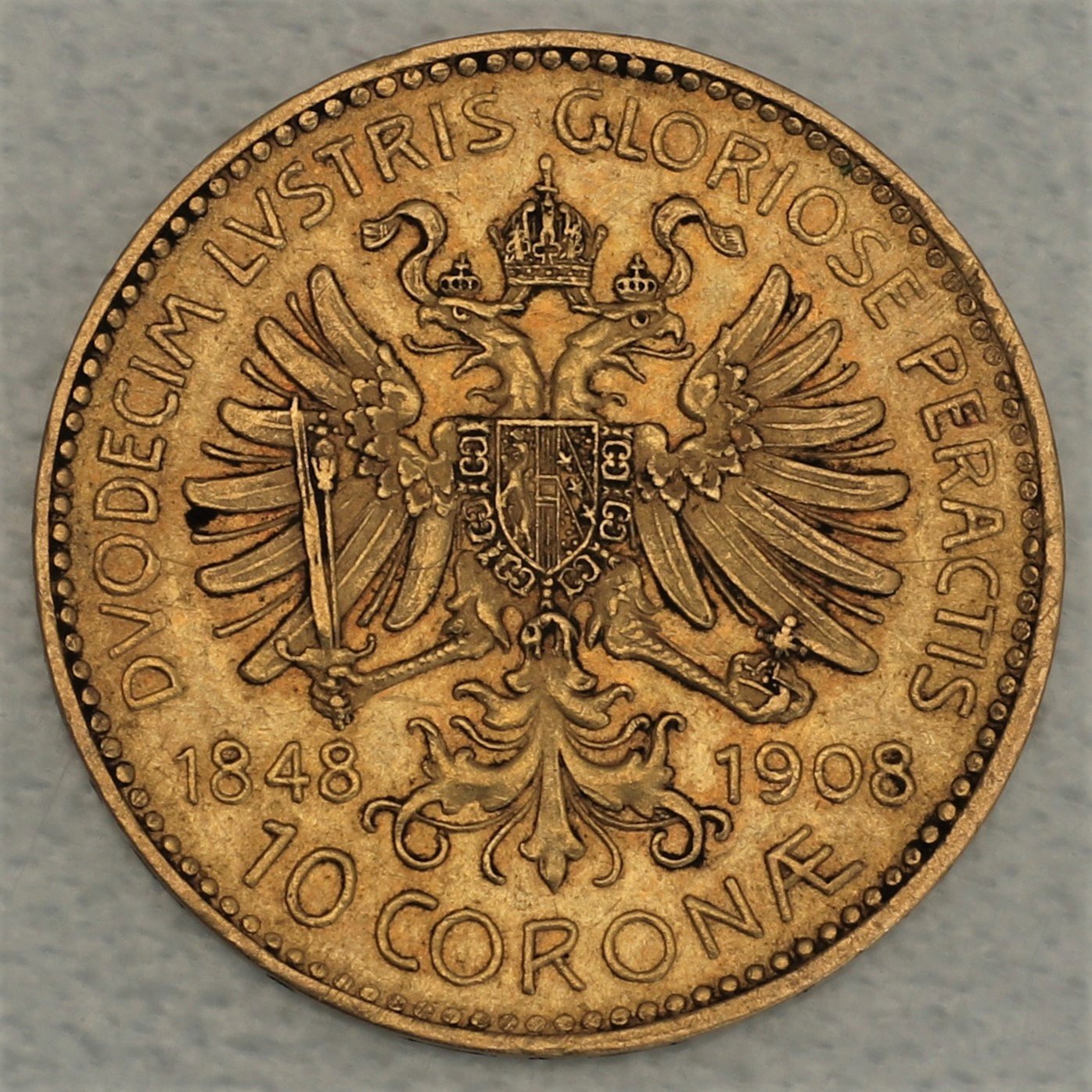 Goldmünze 10 Kronen "Franz Joseph" 1908 (Österreich) - Detailansicht 1