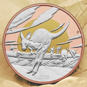 Silbermünze 5oz "Känguru" 2026 (PP/vergoldet) Wonders of Australia (Australien) - Miniaturansicht 6