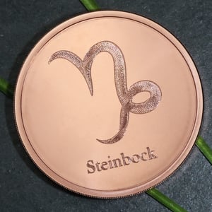 Kupfermedaille "Sternzeichen Steinbock" Gravurmedaille - Miniaturansicht 6
