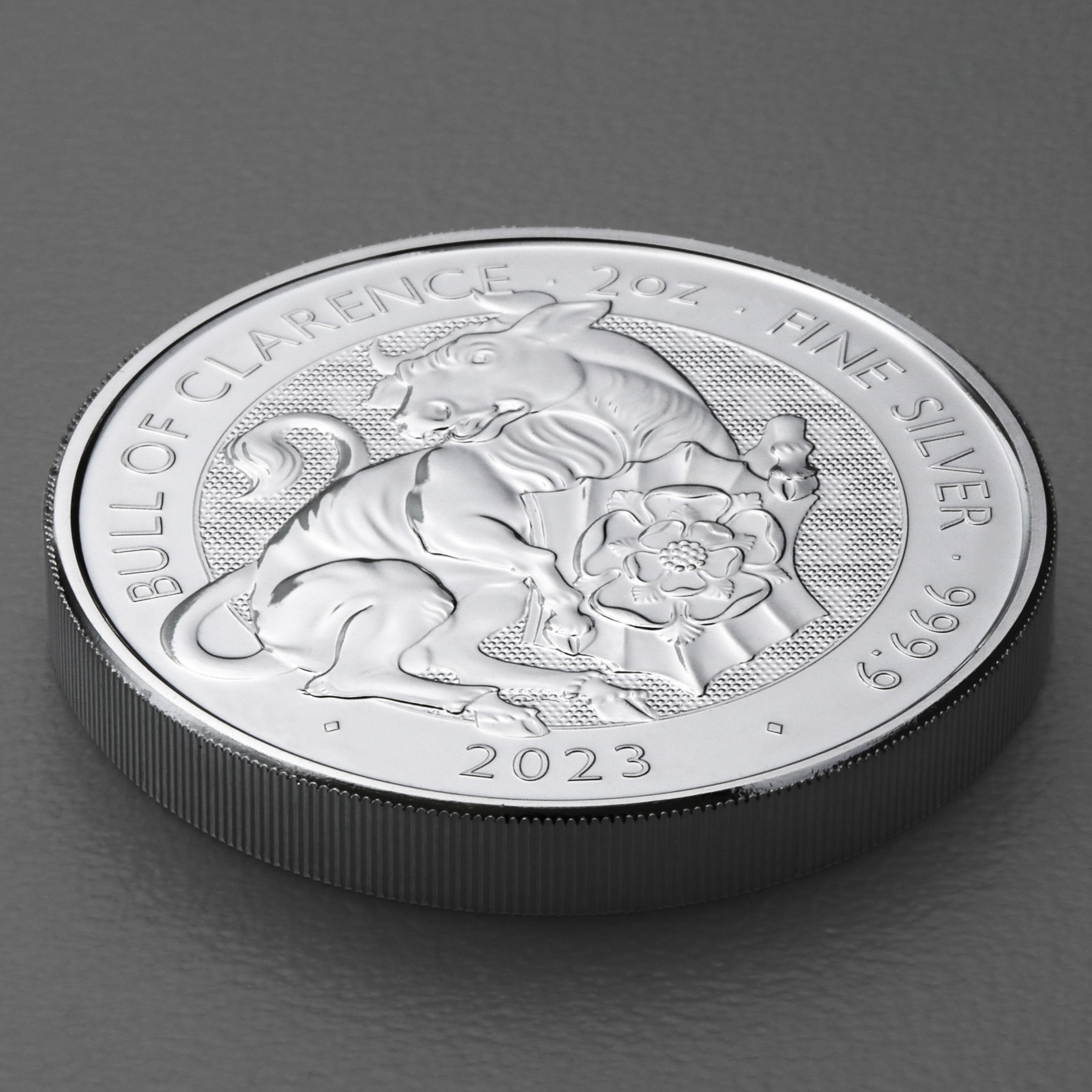 Silbermünze 2oz "Bull of Clarence" 2023 Royal Tudor Beasts 19% (Großbritannien) - Detailansicht 2