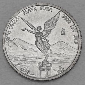 Silbermünze 1/10oz "Libertad" 2000 (Mexiko) - Miniaturansicht 1