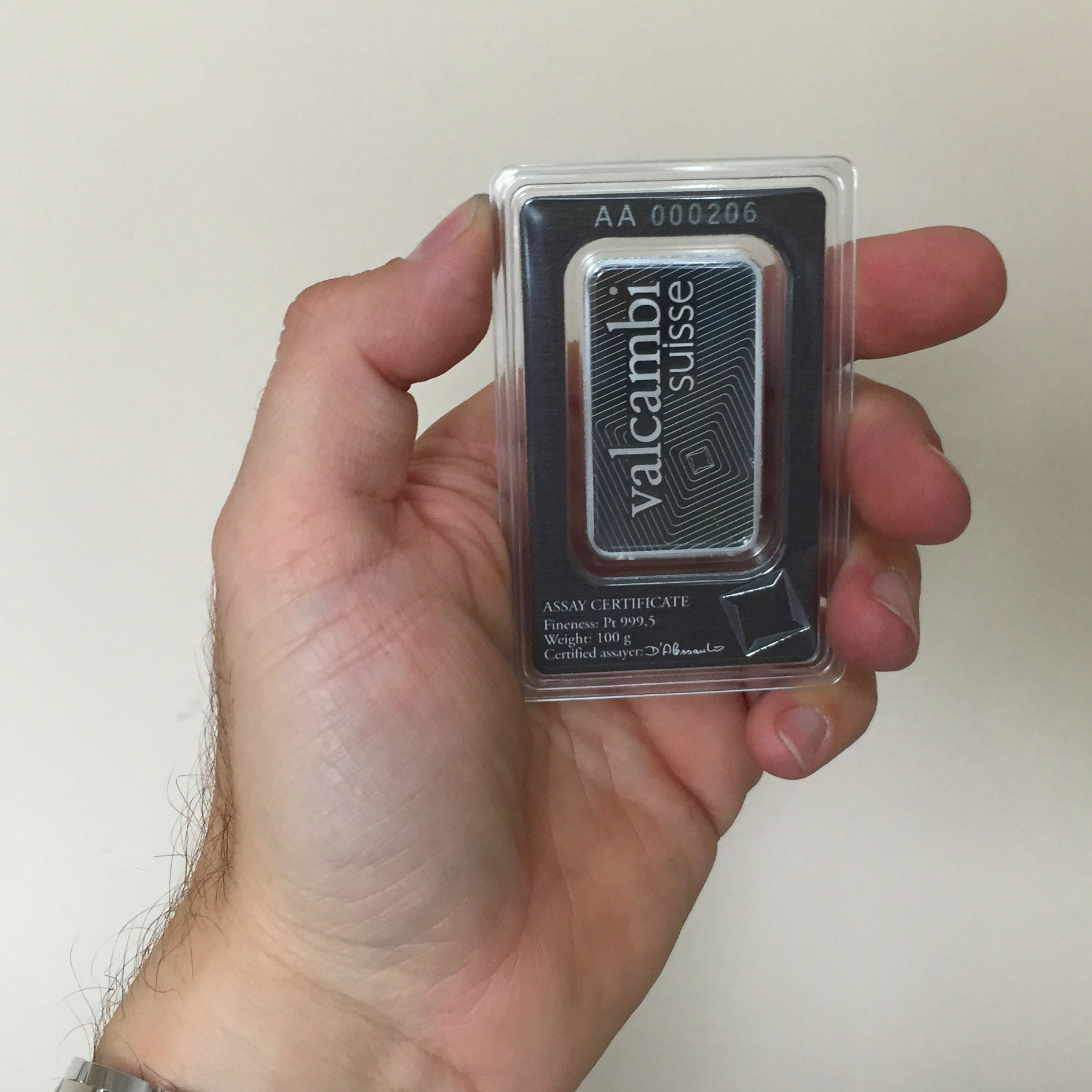 Platinbarren 100g VALCAMBI (Pt) - Detailansicht 4