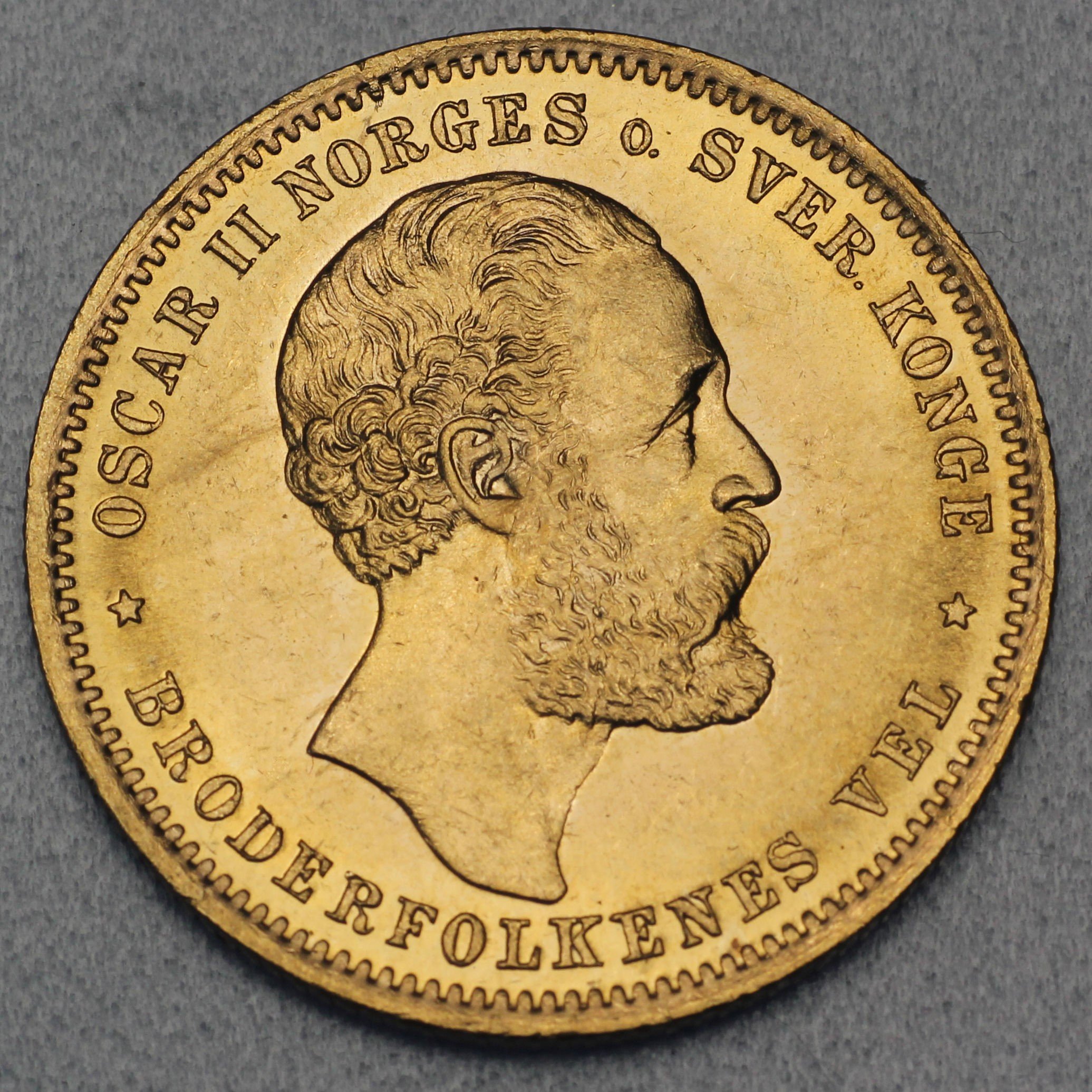 Goldmünze 20 Kroner "Oscar II." (Norwegen) - Hauptansicht