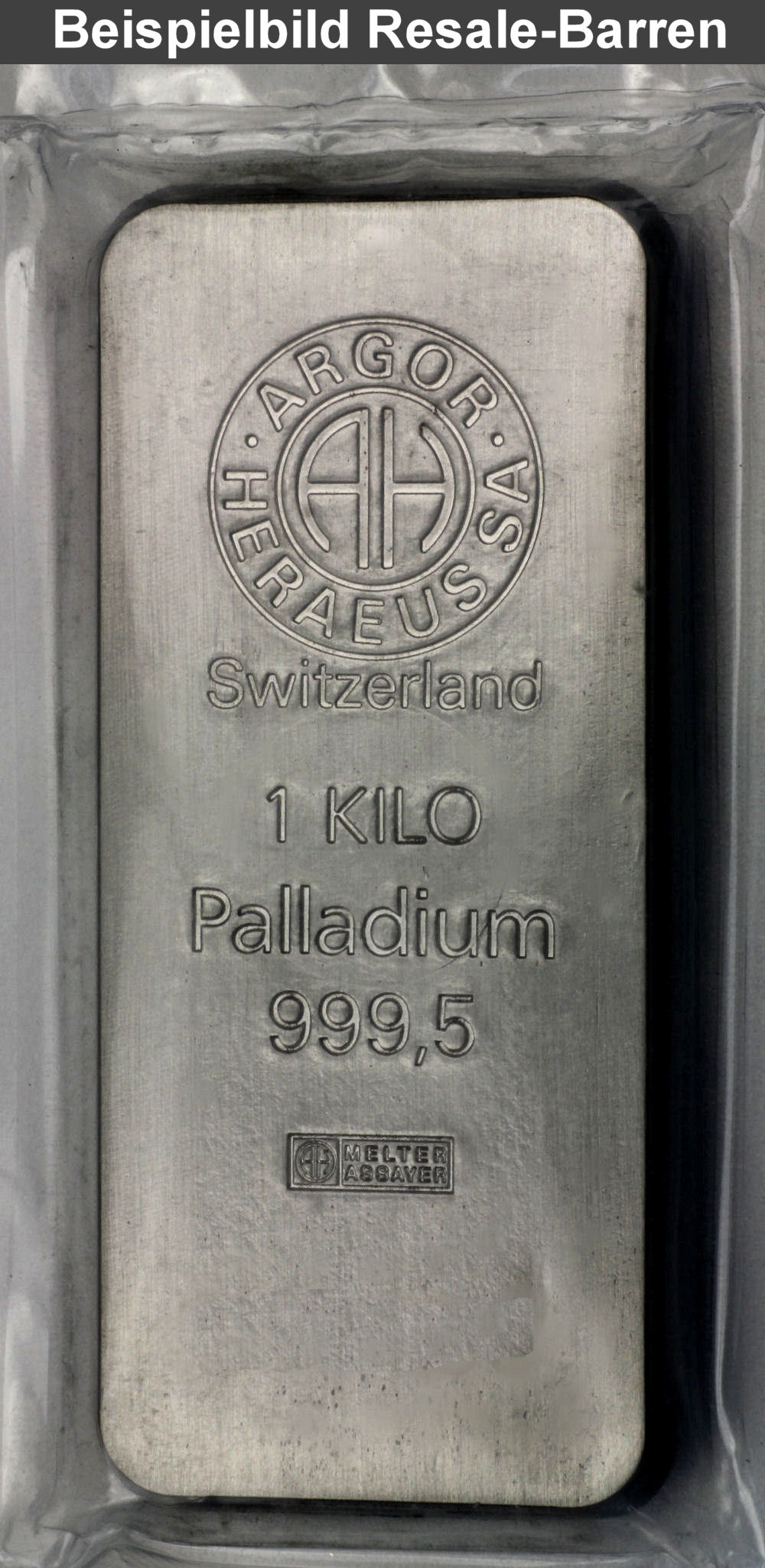Palladiumbarren 1000g "Resale" - Detailansicht 2