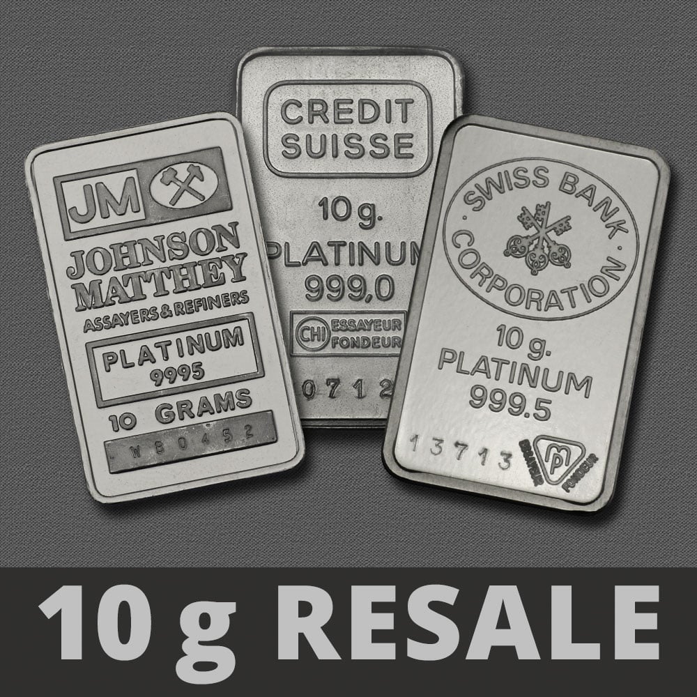 Platinbarren 10g (Resale) - Hauptansicht