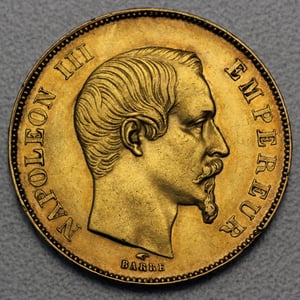 Goldmünze 50 Francs "Napoleon III." ohne Kranz (Frankreich) - Hauptansicht