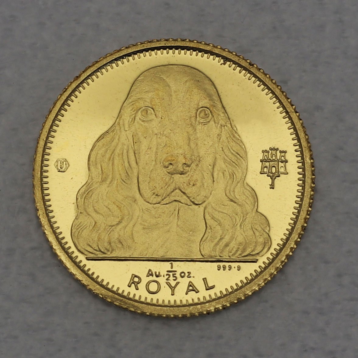 Goldmünze 1/25oz "Cocker Spaniel" 1992 Dogs (Gibraltar) - Hauptansicht