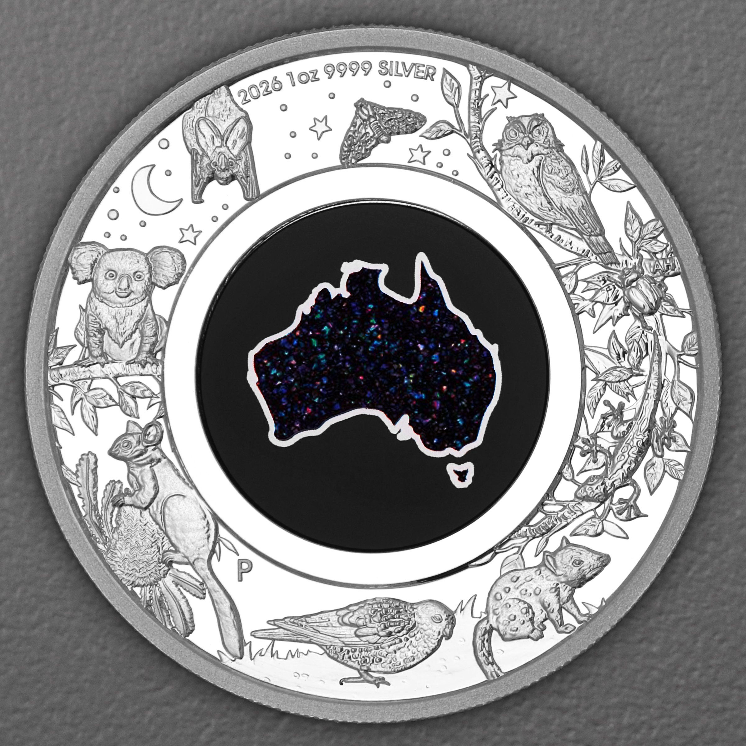 Silbermünze 1oz "Matrix-Opal" 2026 (PP) Great Southern Land – Nocturnal (Australien) - Hauptansicht
