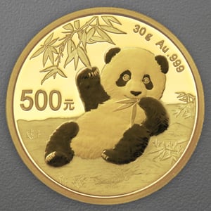 Goldmünze 30g "Panda" 2020 (China) - Hauptansicht