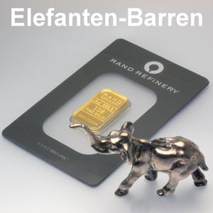 Goldbarren 10g Rand Refinery "Elefanten-Motiv" - Miniaturansicht 3