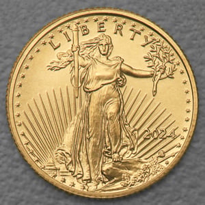Goldmünze 1/10oz "American Eagle" 2024 (USA) - Miniaturansicht 2