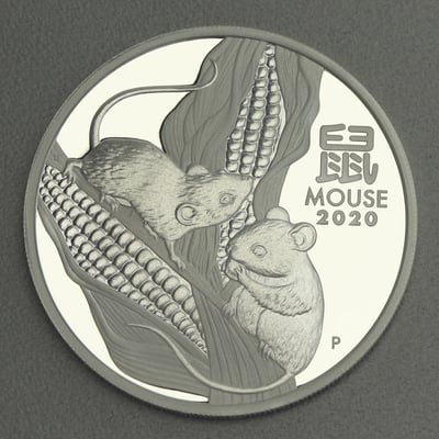 Silbermünze 1oz "Maus" 2020 (PP) Lunar III – Year of the Mouse (Australien) - Miniaturansicht 1