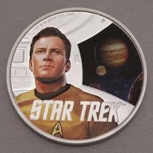 Silbermünze 1oz "Captain Kirk" 2019 (PP/koloriert) Star Trek (Tuvalu) - Hauptansicht