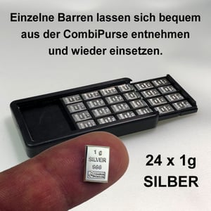 Silber-Box (24x1g Ag) "CombiPurse" Edelmetall-Set - Miniaturansicht 5