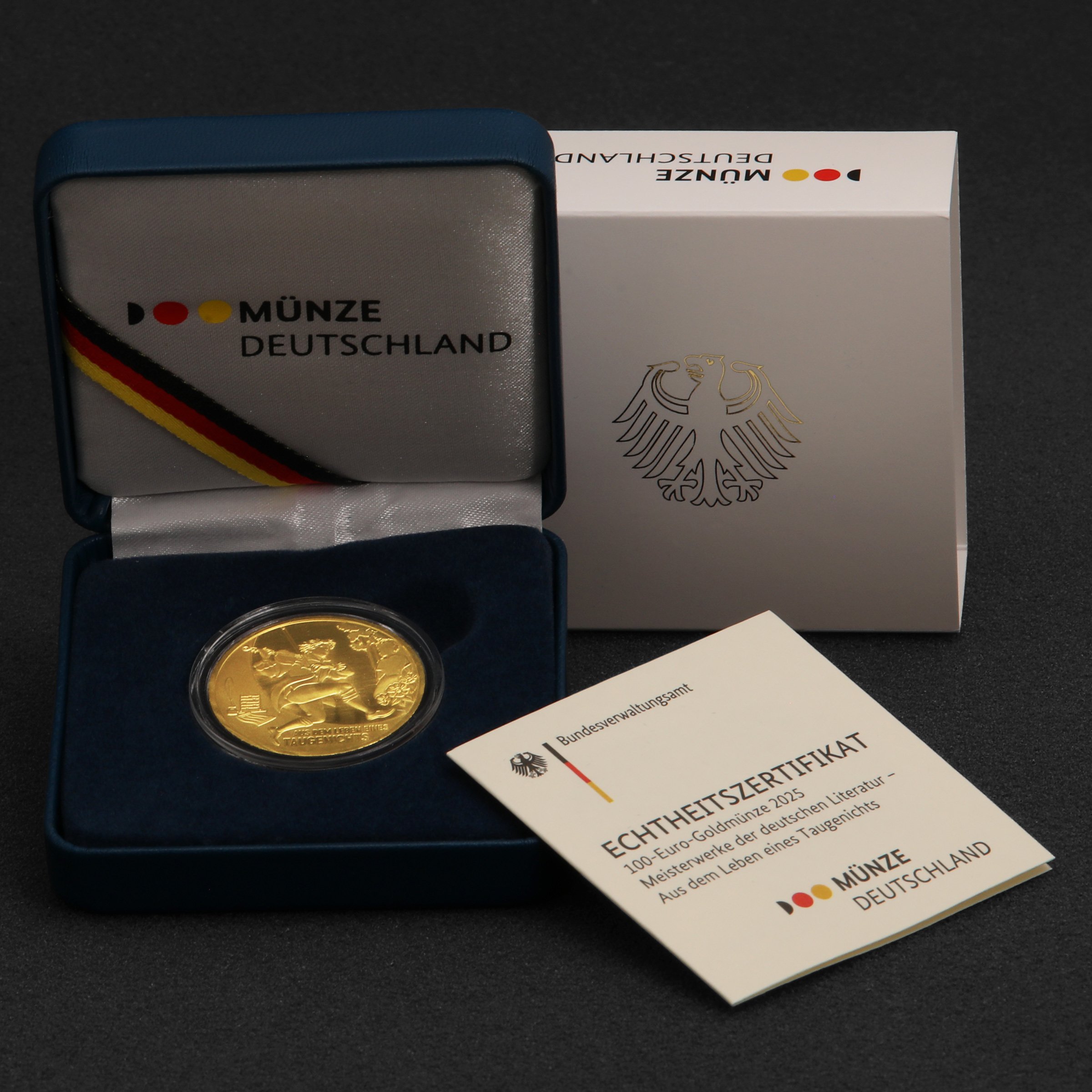 Goldmünze 100 Euro "Leben eines Taugenichts" 2025 Meisterwerke der deutschen Literatur (Deutschland) - Detailansicht 4