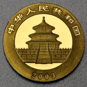 Goldmünze 1/10oz "Panda" 2003 (China) - Miniaturansicht 2