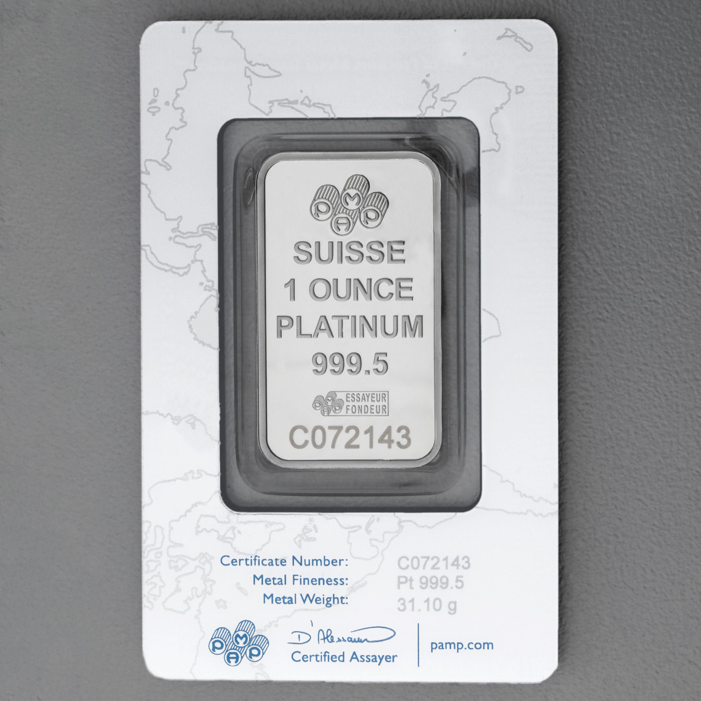 Platinbarren 1oz "Fortuna" PAMP - Detailansicht 1