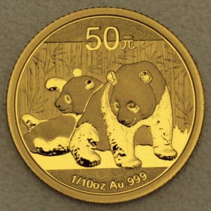 Goldmünze 1/10oz "Panda" 2010 (China) - Hauptansicht