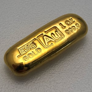 Goldbarren 1oz Au-Gussbarren, Feingold - Hauptansicht