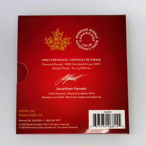 Goldmünzen 8 x 1g "Maple Leaf/Maplegram" Set: 8-teilig (Kanada) - Miniaturansicht 4