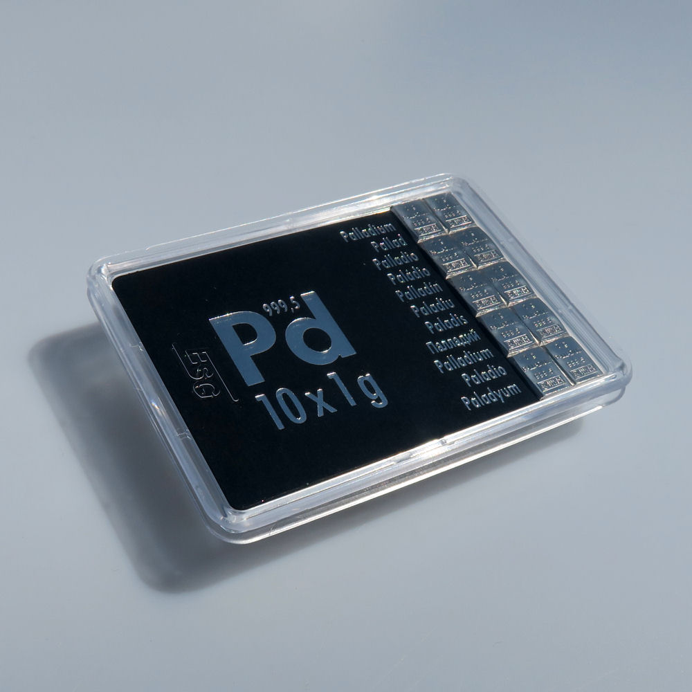 Palladiumtafel (10x 1g Feinpalladium) "CombiBar" - Detailansicht 1