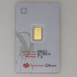 Goldbarren 1g PAMP "Switzerland - Capricorn" - Miniaturansicht 2