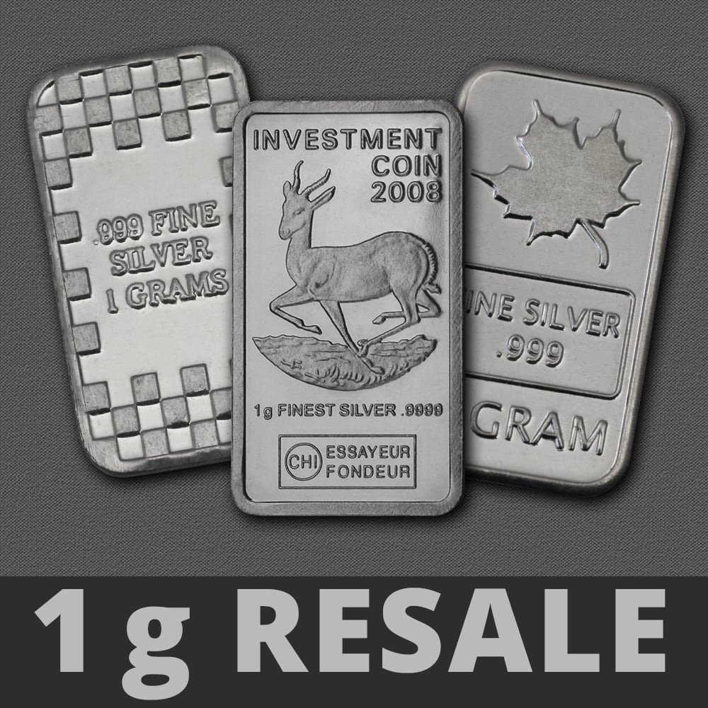 Silberbarren 1g (Resale) - Hauptansicht