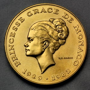 Goldmünze "10 Francs Grace Kelly 1982" (Monaco) - Hauptansicht