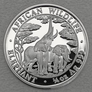 Silbermünze 1/4oz "Zambia Elefant" 2003 (PP) African Wildlife (Sambia) - Miniaturansicht 1