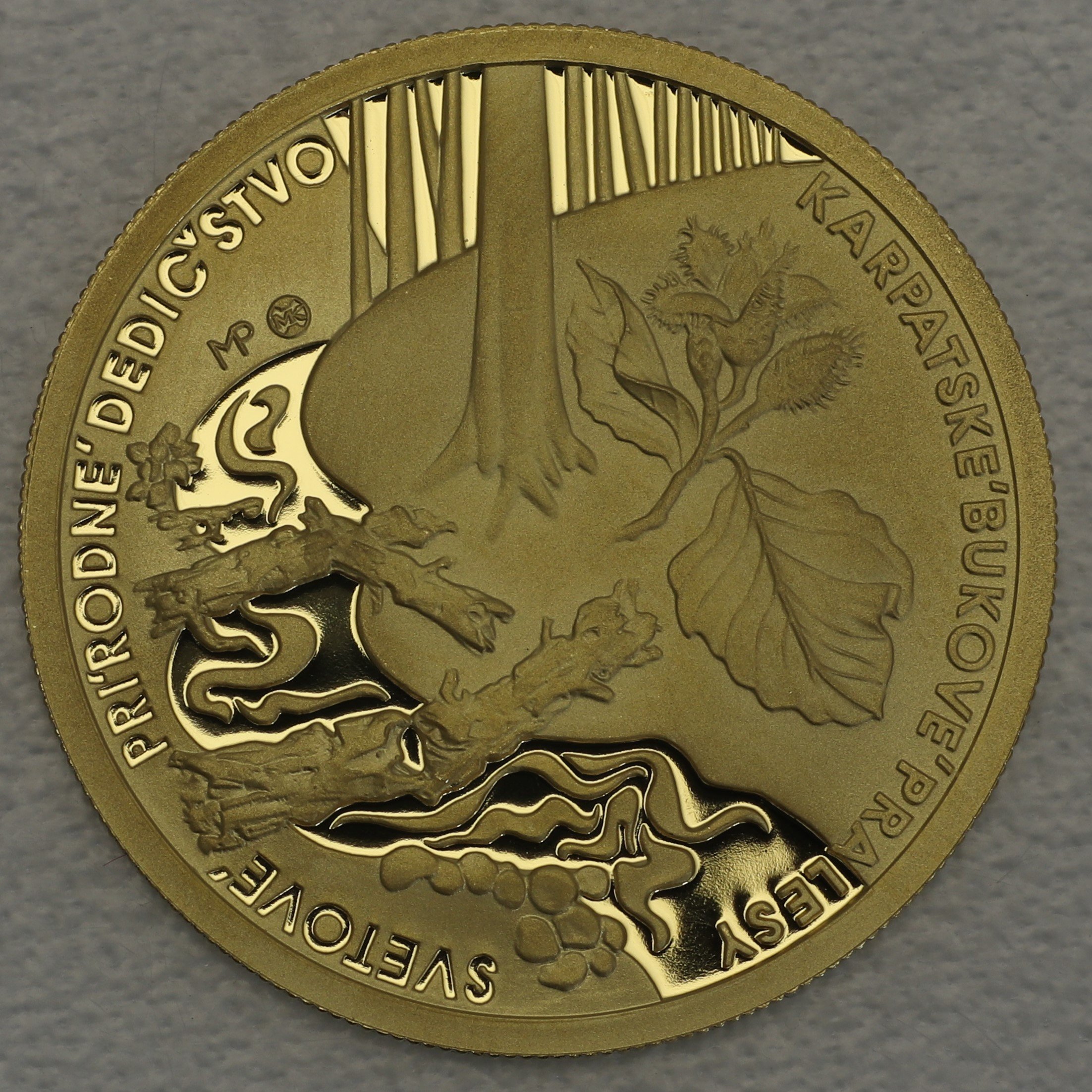 Goldmünze "100 Euro" 2015 Die Buchenwälder der Karpaten (Slowakei) - Detailansicht 1