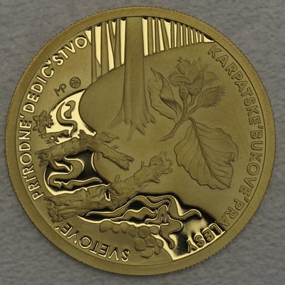 Goldmünze "100 Euro" 2015 Die Buchenwälder der Karpaten (Slowakei) - Miniaturansicht 2