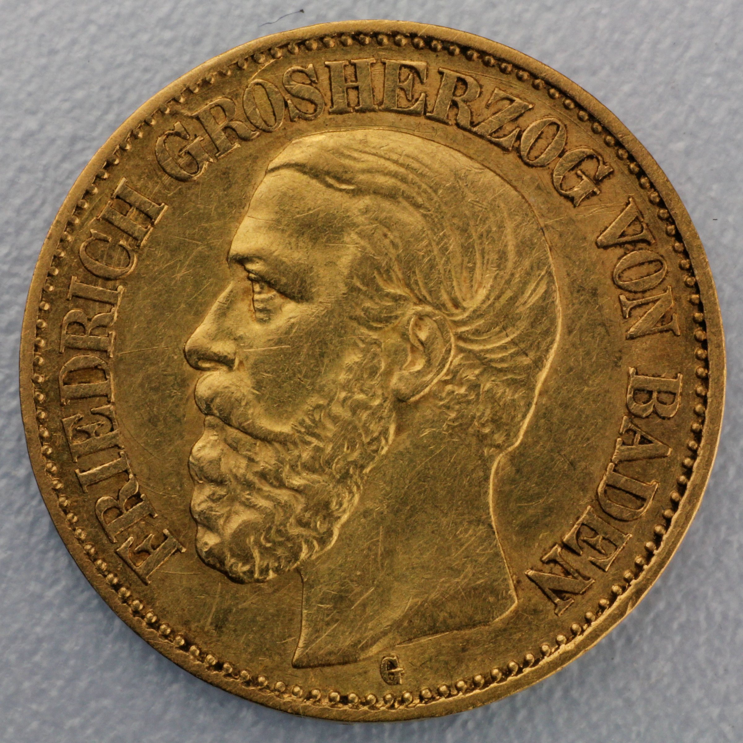 Goldmünze 10 Mark "Friedrich I." 1890-G J.188 (Baden) - Hauptansicht