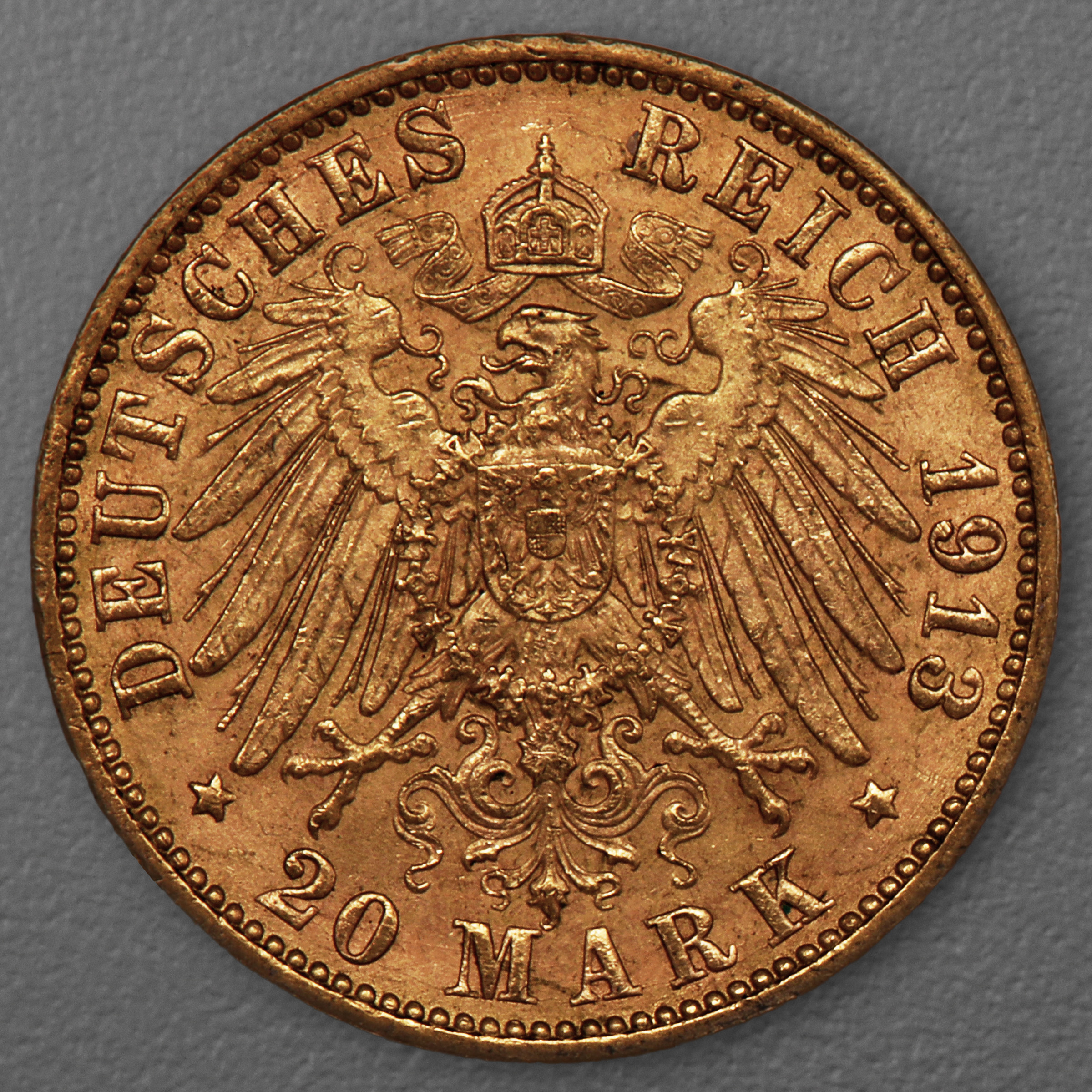 Goldmünze 20 Mark "Stadtwappen Hamburg" 1913-J J.212 (Hamburg) - Detailansicht 1