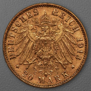 Goldmünze 20 Mark "Stadtwappen Hamburg" 1913-J J.212 (Hamburg) - Miniaturansicht 2