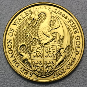 Goldmünze 1/4oz "Red Dragon of Wales" 2017 The Queen s Beasts (Großbritannien) - Hauptansicht