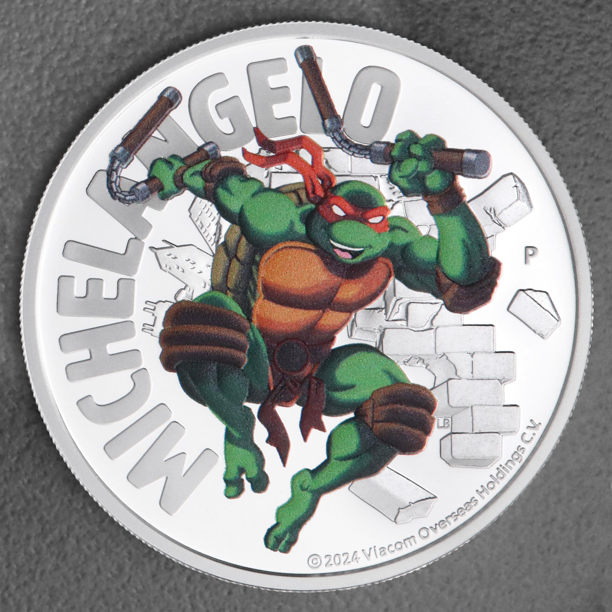 Silbermünze 1oz "Michelangelo" 2024 (PP/koloriert) Teenage Mutant Ninja Turtles™ (Tuvalu) - Hauptansicht
